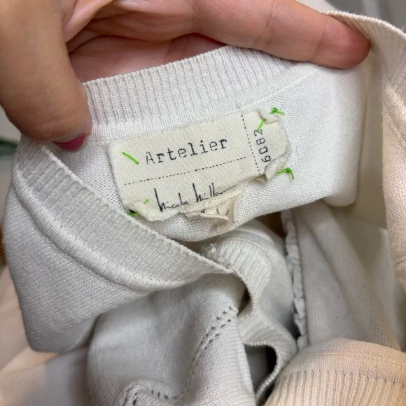 NICOLE MILLER Artelier White Ruffle Top - Picture 6 of 7